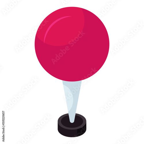 Editable design icon of location pointer 