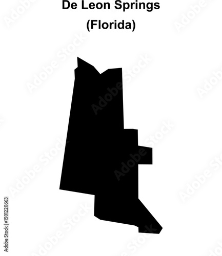 De Leon Springs (Florida) blank outline map