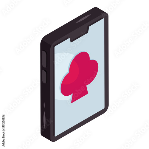 Editable design icon of mobile gambling 
