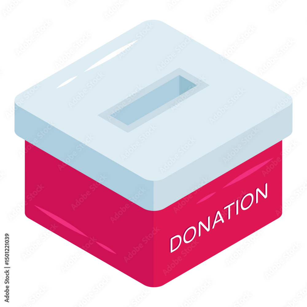 Trendy vector design of donation box Trendy vector design of donation box