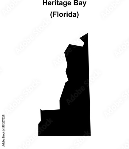 Heritage Bay (Florida) blank outline map