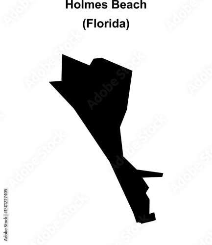 Holmes Beach (Florida) blank outline map