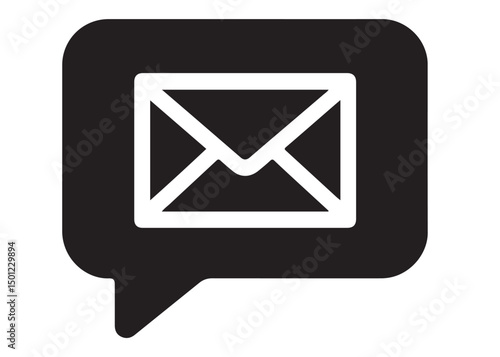 Chat icon logo silhouette vector, vector icon for comment, chat box dialogue logo silhouette icon vector illustration, social media logo icon silhouette vector on white background.