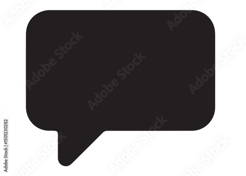 Chat icon logo silhouette vector, vector icon for comment, chat box dialogue logo silhouette icon vector illustration, social media logo icon silhouette vector on white background.