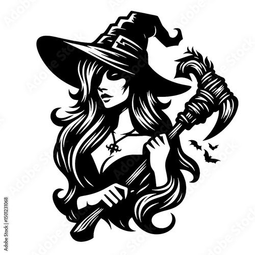witch vector illustration