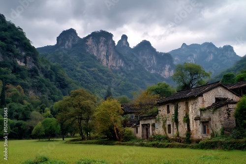 Wallpaper Mural Radiant landscape in Zhangjiajie near old house  
 Torontodigital.ca