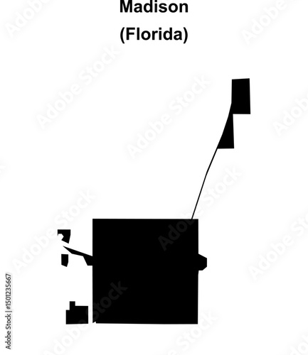 Madison (Florida) blank outline map