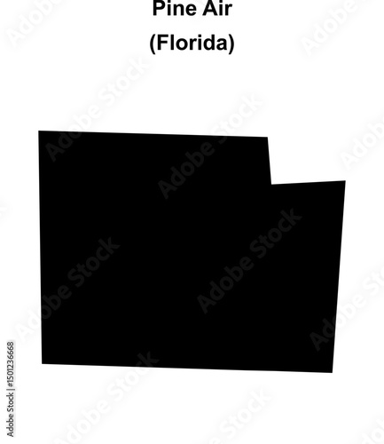 Pine Air (Florida) blank outline map