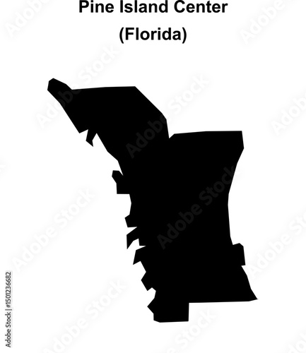 Pine Island Center (Florida) blank outline map