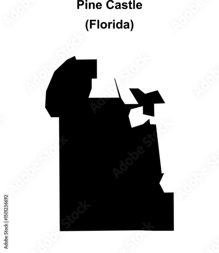 Pine Castle (Florida) blank outline map