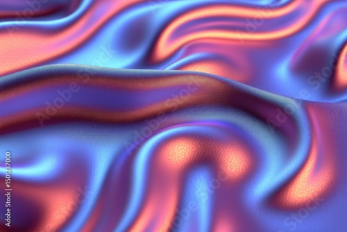 Wallpaper Mural Abstract vibrant iridescent fabric folds. Torontodigital.ca