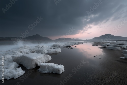 Wallpaper Mural Dramatic seascape under stormy skies coastal region landscape photography natural environment low angle atmospheric beauty Torontodigital.ca