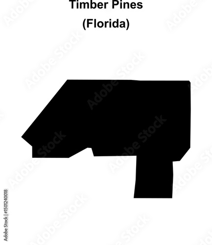 Timber Pines (Florida) blank outline map