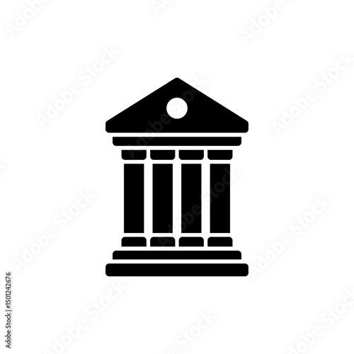 Bank icon symbol for apps and websites. Bank sign and symbol, museum, university