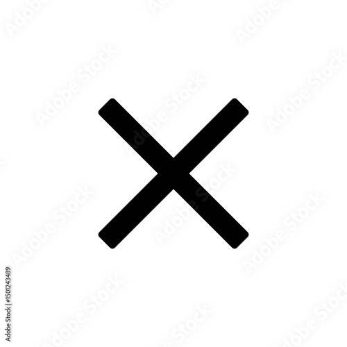 Close icon symbol for apps and websites. Delete sign and symbol. cross sign