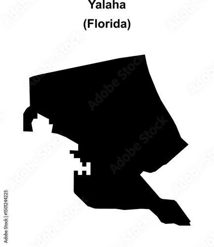 Yalaha (Florida) blank outline map