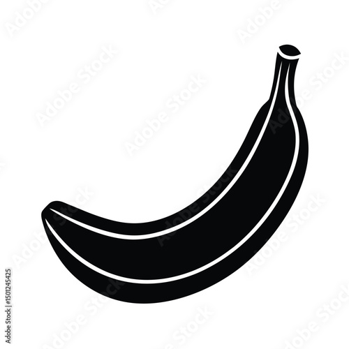 Banana fruit vector silhouette