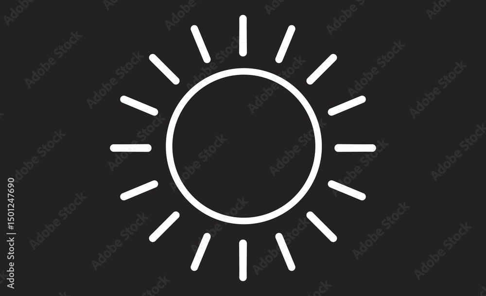 Obraz premium 天気コンテンツ向け晴れアイコンイラスト