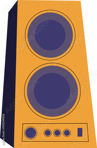 Stereo Speaker Illustration