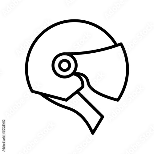 Helmet motorcycle icon on white background