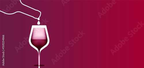 red wine banner - vector illustrations