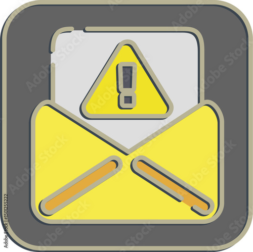 Icon spam. Internet network elements. Icon in embossed style.