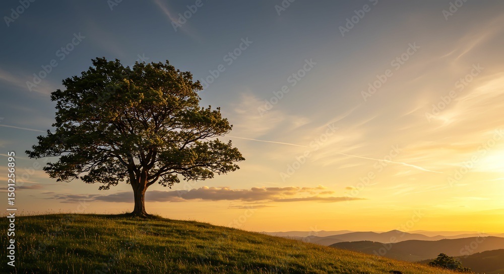 Single Tree at Sunset Single Tree at Sunset
