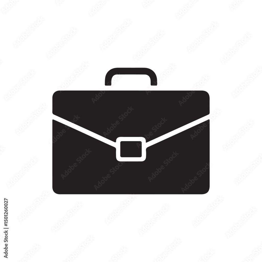 Black professional briefcase icon isolated on white background Black professional briefcase icon isolated on white background