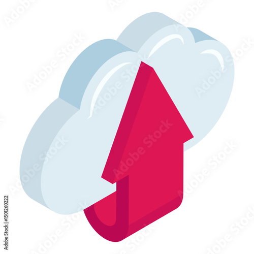 Modern design icon of cloud upload