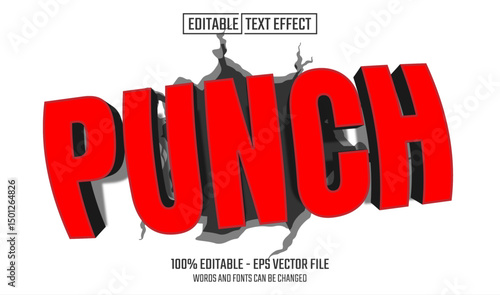 punch editable text effect