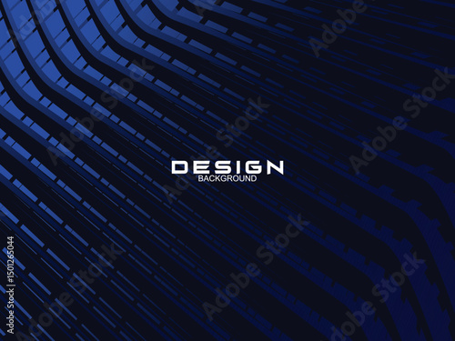 Premium background design with curved dark blue lines pattern. Vector horizontal template for digital luxury business banner, contemporary formal invitation, luxury voucher, prestigious gift certifica