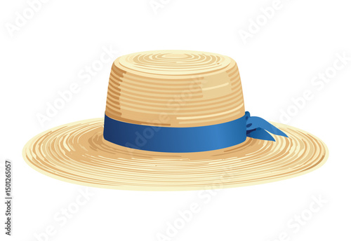 fashionable straw hat for sunny days