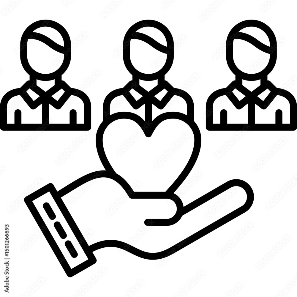 Fototapeta premium Love Icon