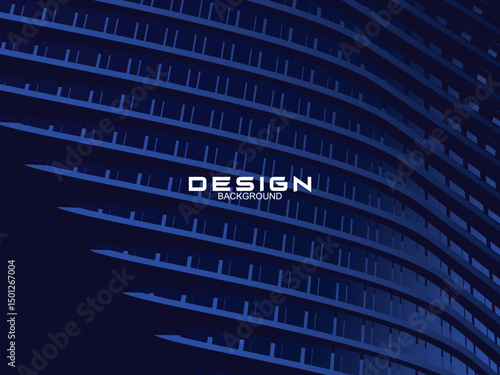 Premium background design with curved dark blue lines pattern. Vector horizontal template for digital luxury business banner, contemporary formal invitation, luxury voucher, prestigious gift certifica