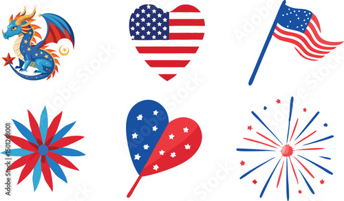 America Independence Day vector set. 32 design bundle collection for 4th of Julyamerica, independence, day, vector, collection, bundle, design, set, july, patriotic, flag, star, stripes, celebration,
