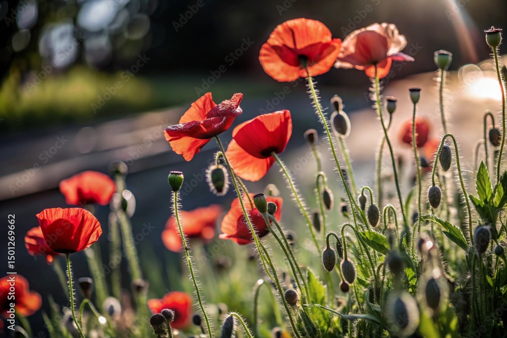 Obraz premium poppy flowers in field