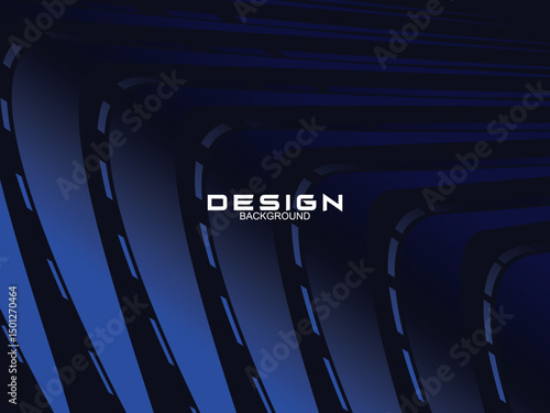 Premium background design with curved dark blue lines pattern. Vector horizontal template for digital luxury business banner, contemporary formal invitation, luxury voucher, prestigious gift certifica