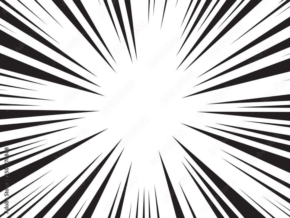 Manga comic explosion, motion or movement effect, vector background. Manga anime cartoon radial speed lines and abstract pattern for comic book burst, flash ray or explode bang action Manga comic explosion, motion or movement effect, vector background. Manga anime cartoon radial speed lines and abstract pattern for comic book burst, flash ray or explode bang action