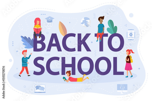 back to school graphic element series vector illustration 