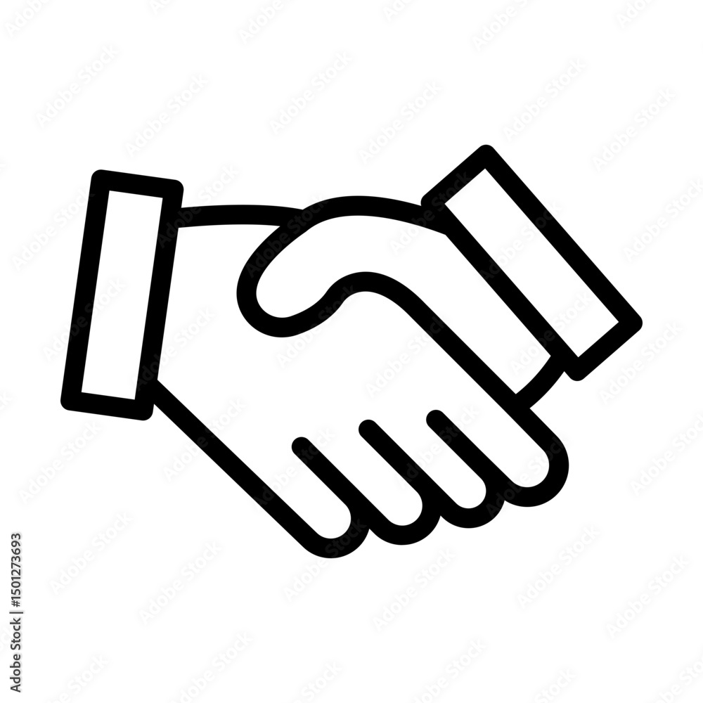 Fototapeta premium HandshakeDeal line icon
