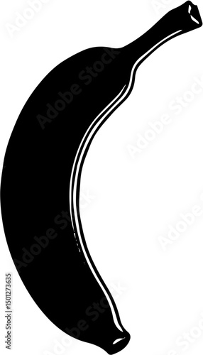 silhoutte of a banana fruit 