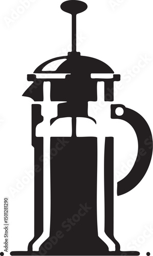 Vintage water pump with valve vector illustration for kitchen beverage icon