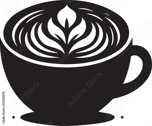 Hot coffee and tea cups, a perfect cafe beverage illustration with steam