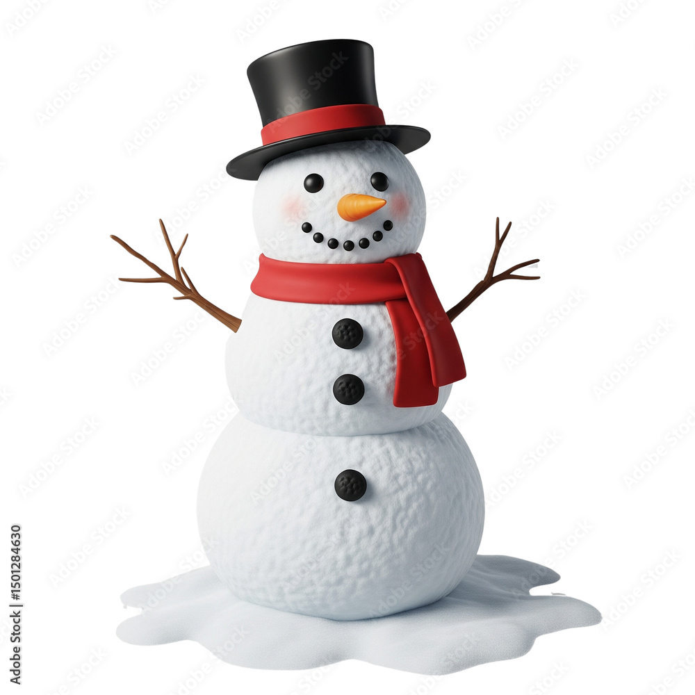 Snowman isolated on transparent or white background, png Snowman isolated on transparent or white background, png