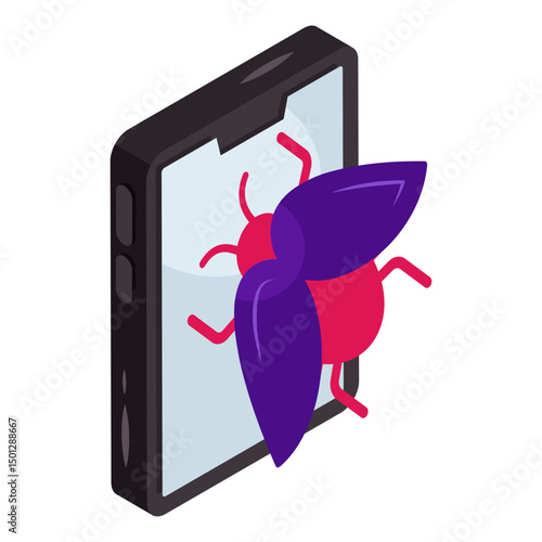 Premium download icon of mobile bug