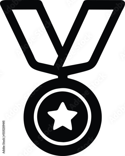 Medal Award Star Winner Icon Graphic