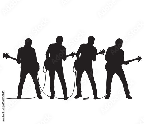 silhouettes of musicians