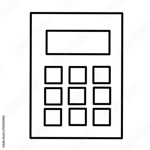 Calculator Line Vector 