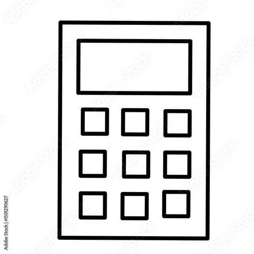 Calculator Line Vector 