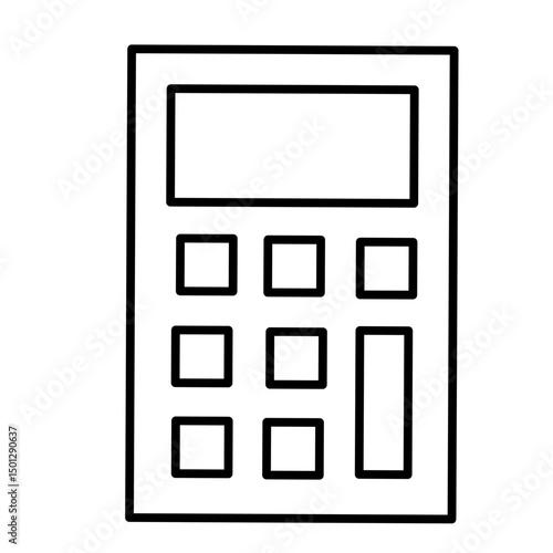 Calculator Line Vector 